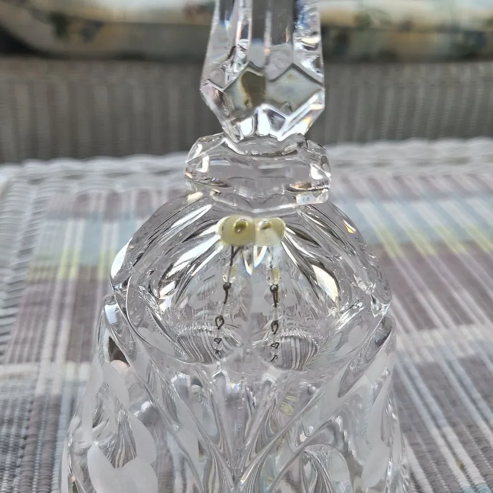 Hillock Vintage 24% Lead Crystal Hand Bell European Collection Germany 8